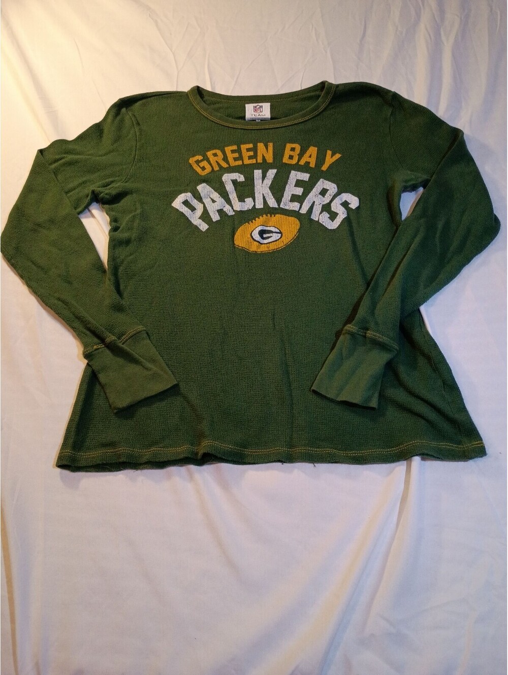 Green Bay Packers Long Sleeve Thermal Shirt Size Medium